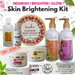 Loveskin Brightening & Skin Glowing Kit with gentle skincare products for natural radiance