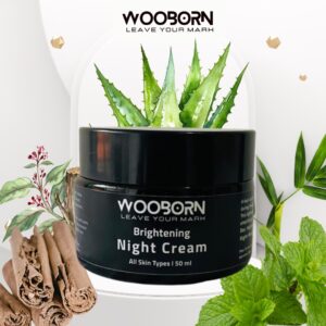 Wooborn Brightening Night Cream for Men – overnight repair and skin brightening