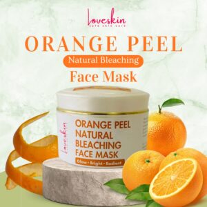 Orange peel natural face mask for brightening dull skin and improving uneven skin tone